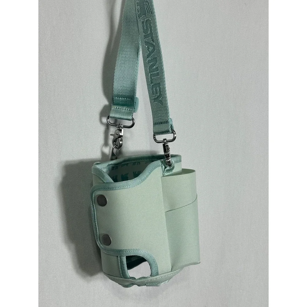 Stanley All Day Quencher Carry-All 40oz Tumbler Crossbody Bag Mint Green Yellow - Picture 4 of 4
